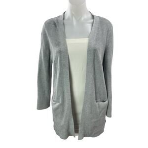Old Navy Women's Gray Pocket Long Sleeve Open Front Knit Cardigan Sweater Sz XS